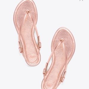 Tory Burch Minnie Travel Sandal Rose Gold